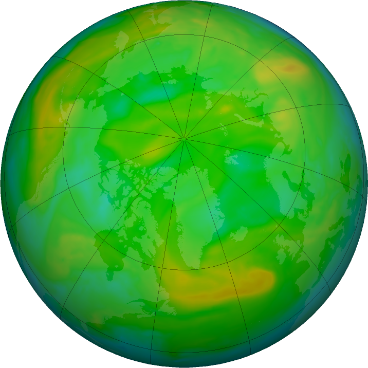 Arctic ozone map for 20 June 2020